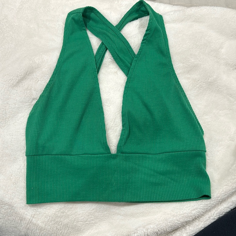 Green halter top